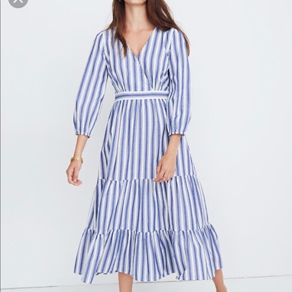 Madewell stripped tier Ava dress - Picture 2 of 6